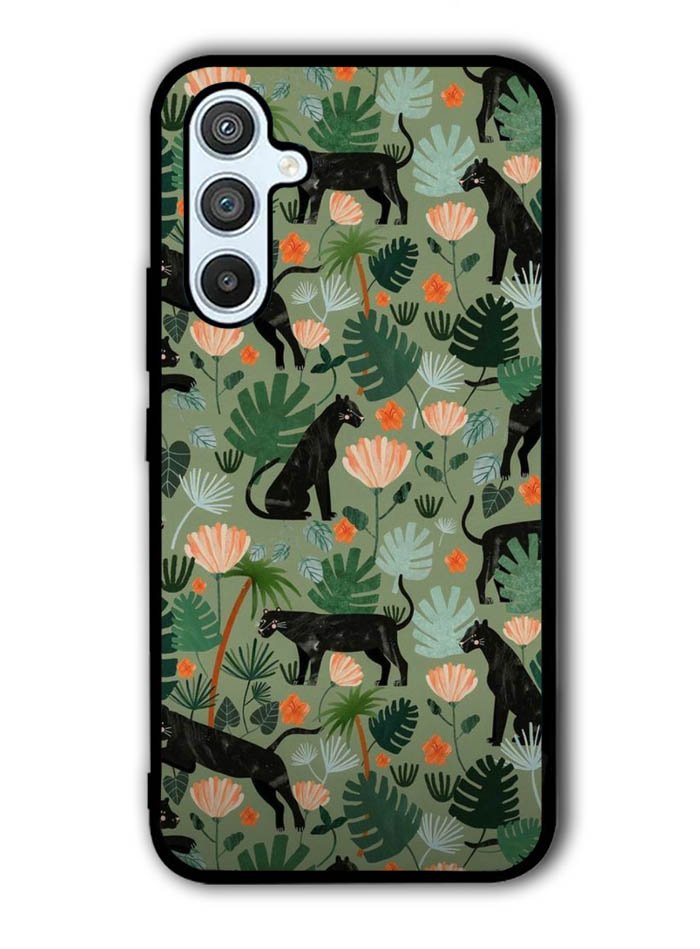 Black Panther on Flores Samsung Galaxy A54 5G Case OV10654