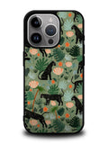Black Panther on Flores iPhone 14 Pro Case QC10654