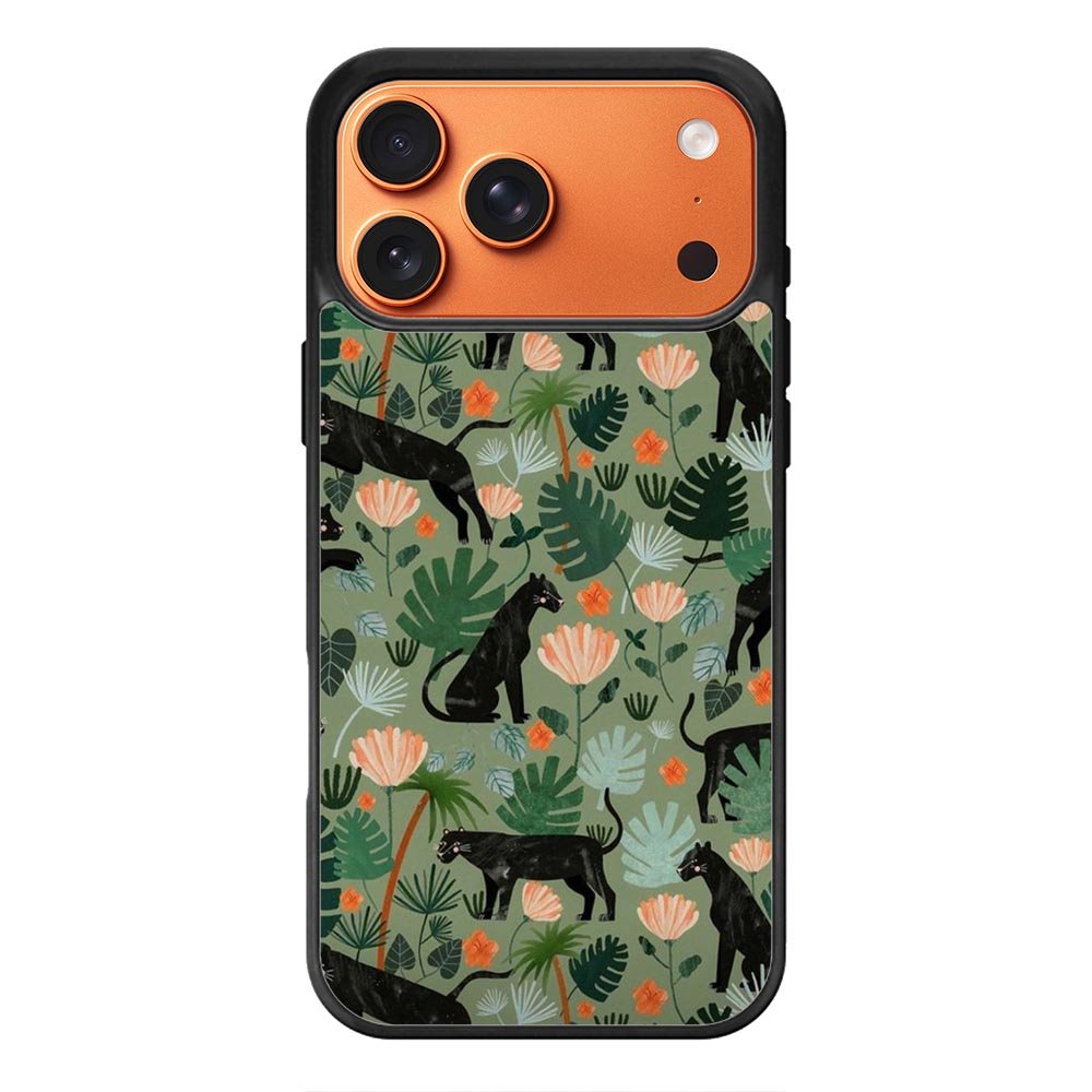 Black Panther on Flores iPhone 17 Pro Max Case QC10654