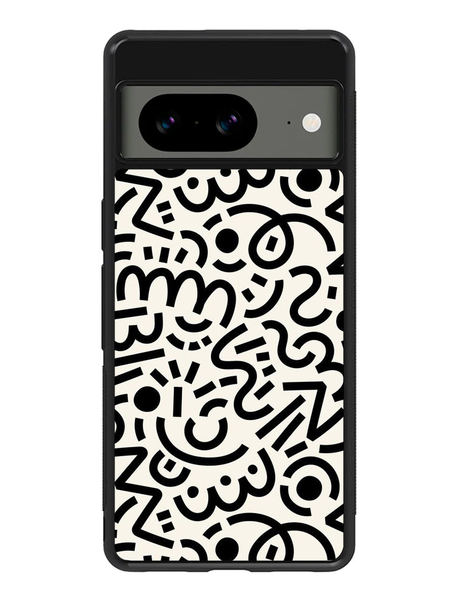 Abstract Doodle Google Pixel 8 Case QC10626