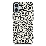 Abstract Doodle iPhone 16 Plus Case QC10626