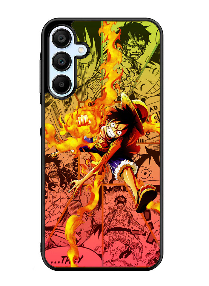 Fire Luffy One Piece Samsung Galaxy A15 5G Case OV10563
