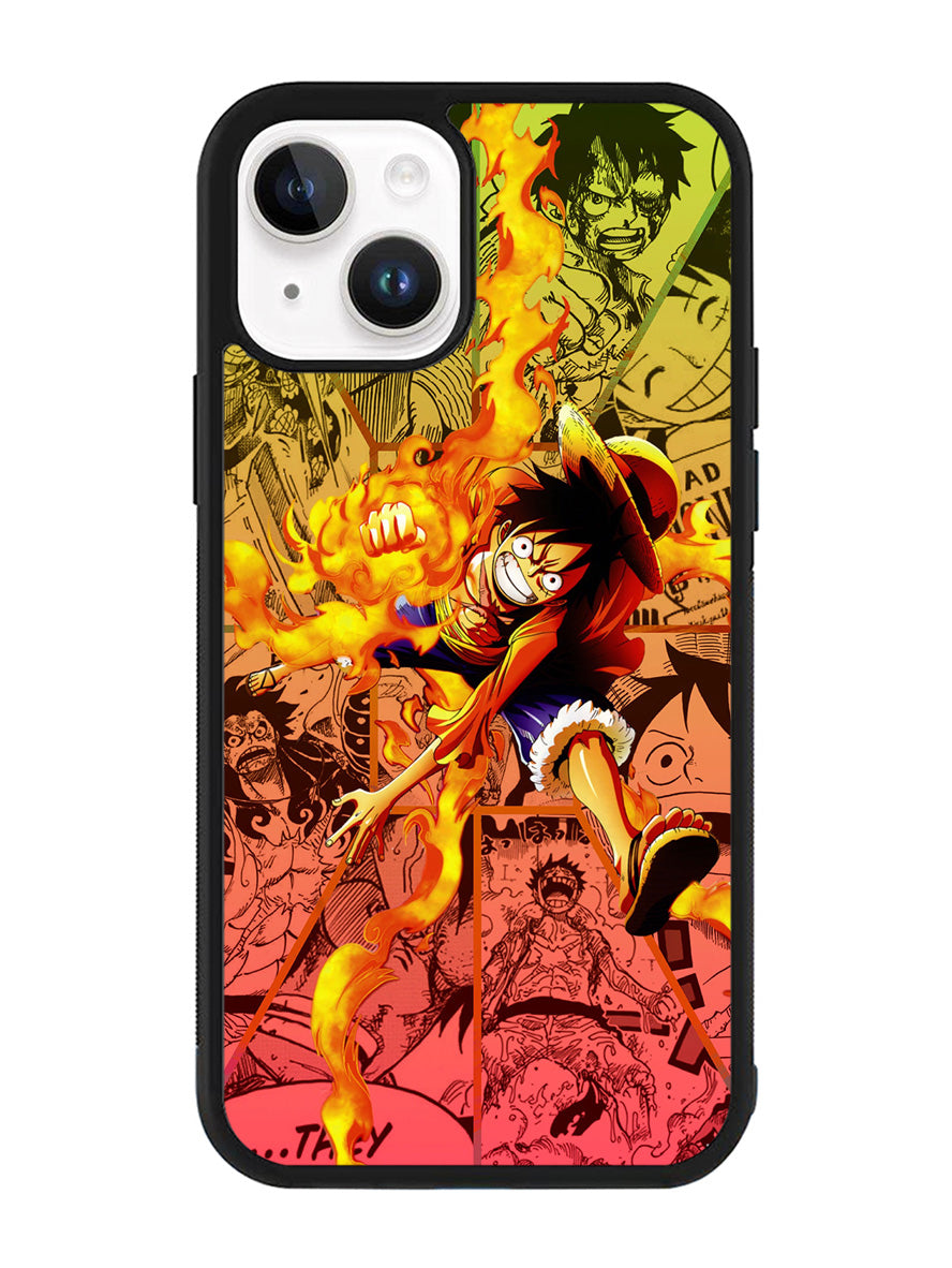 Fire Luffy One Piece iPhone 15 Case OV10563