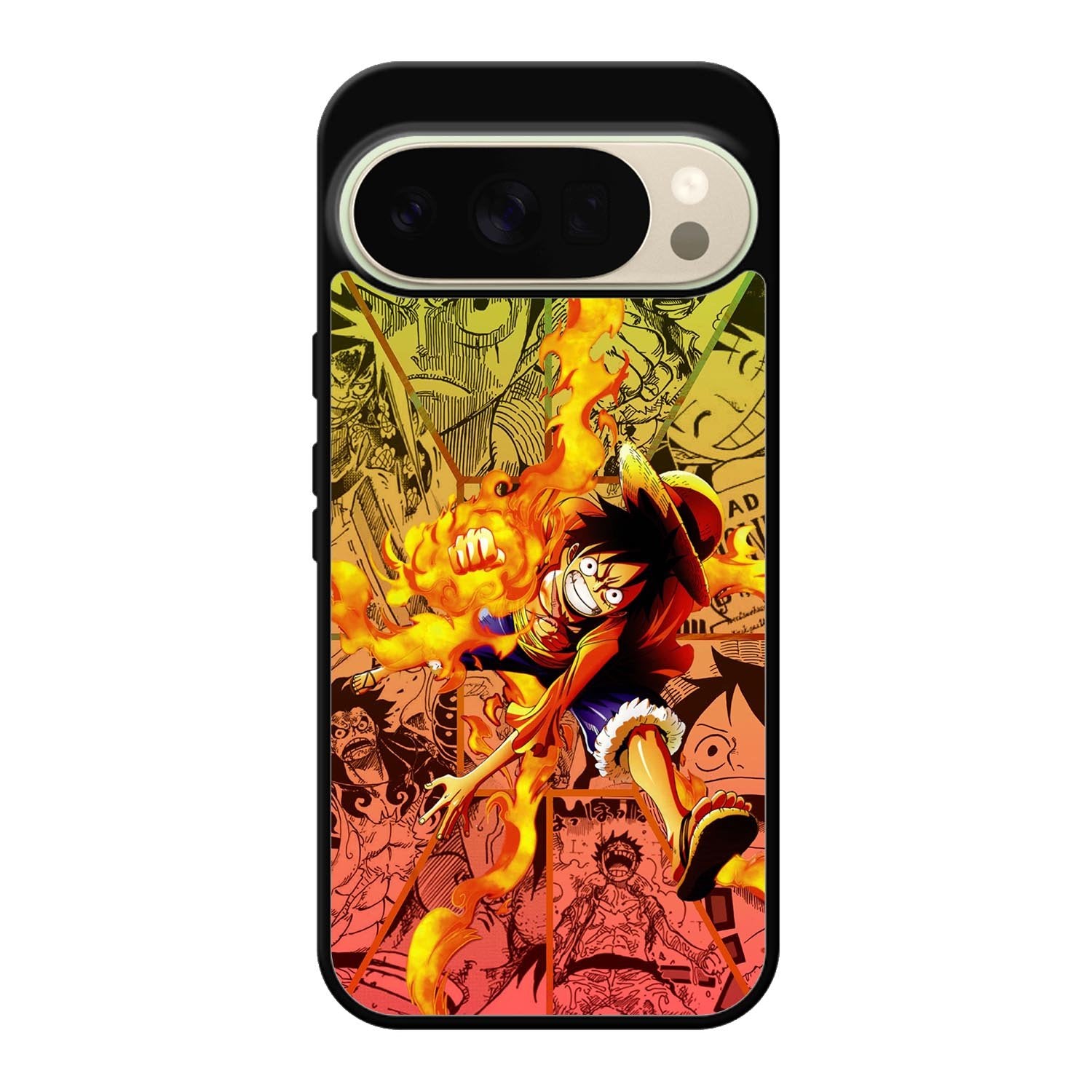 Fire Luffy One Piece Google Pixel 10 Pro XL Case QC10563
