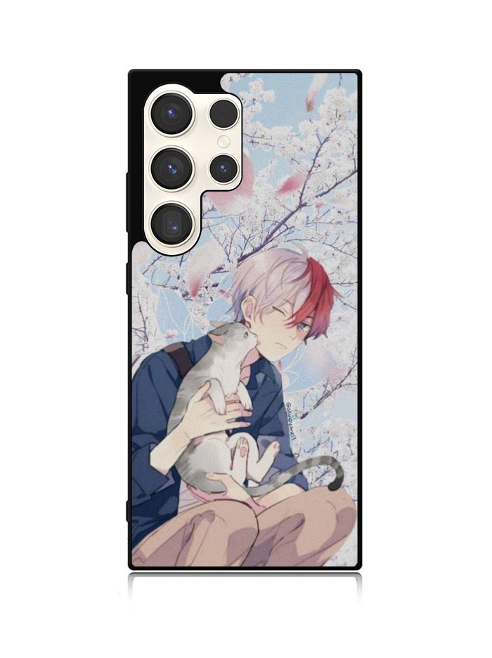 anime boy with cat Samsung Galaxy S24 Ultra 5G Case OV0097