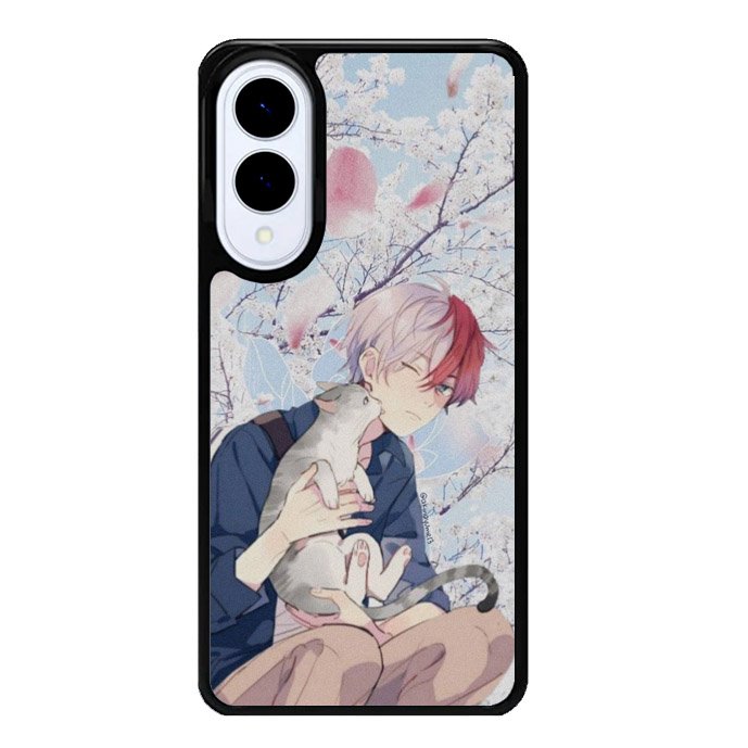 anime boy with cat Samsung Galaxy S25 Edge 5G Case OV0097