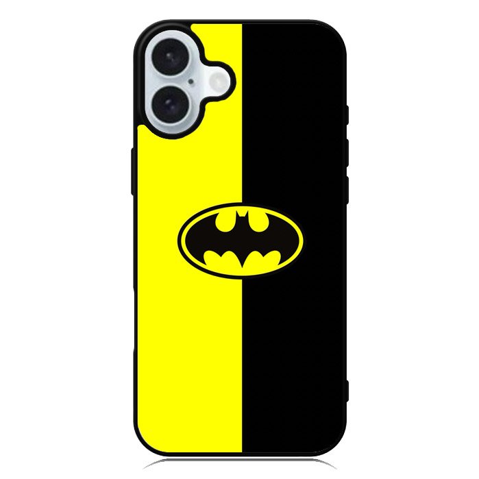 Batman Logo Yellow Black iPhone 16 Case QC0112