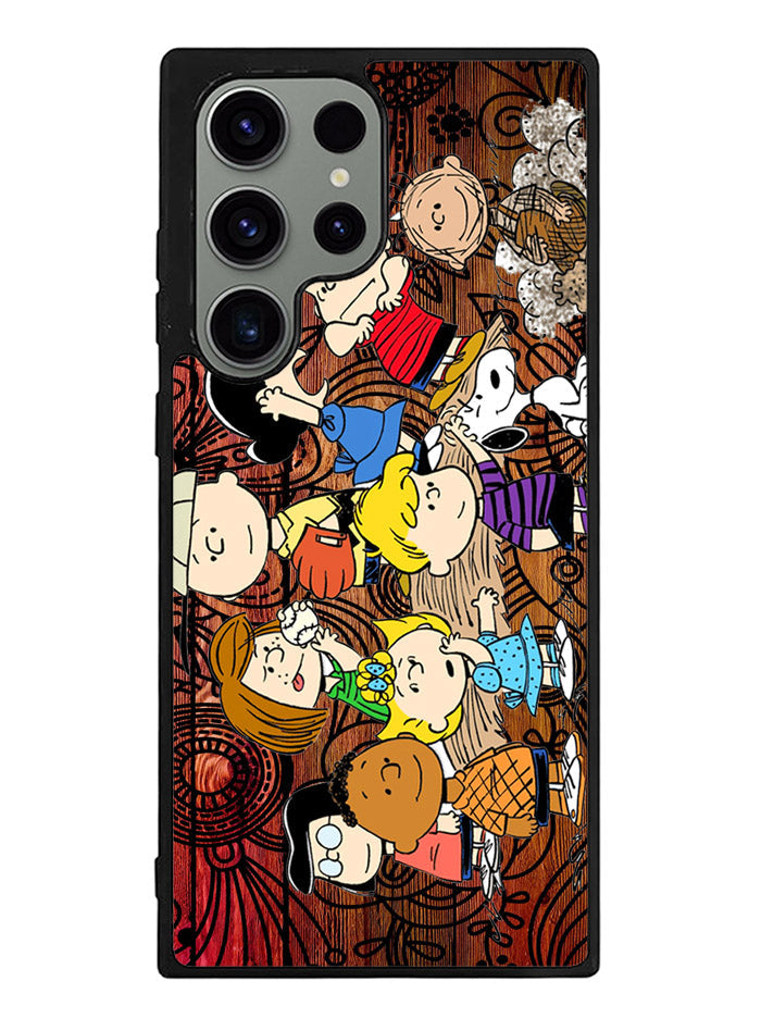 Peanuts In Background Wood Art Samsung Galaxy S23 Ultra 5G Case