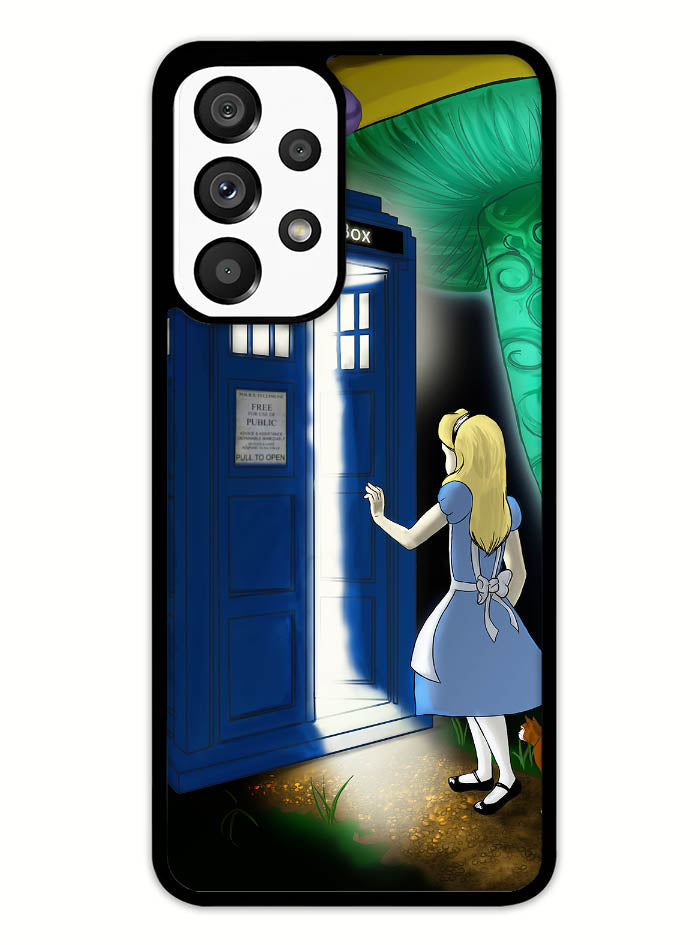 Alice Wonderland On Tardis Samsung Galaxy A53 5G Case