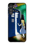 Alice Wonderland On Tardis Samsung Galaxy A14 5G Case