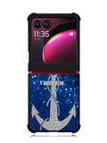 Blue Glitters Anchor Motorola Moto Razr Plus 2023 , Moto Razr+ 2023 Case OV0234