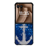 Blue Glitters Anchor Motorola Moto RAZR Plus 2025 Case OV0234