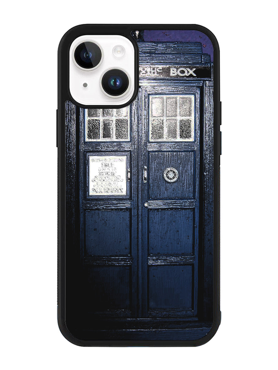 Dark Blue Tardis Doctor Who Toy iPhone 15 Plus Case OV0237