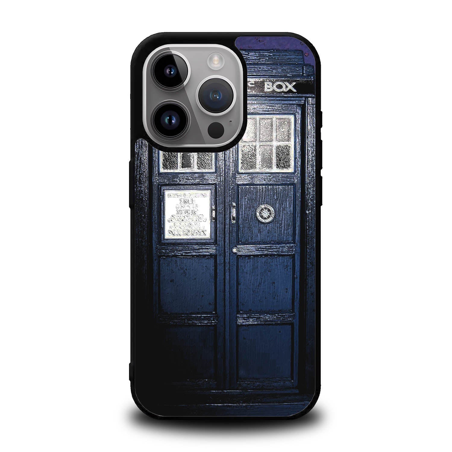 Dark Blue Tardis Doctor Who Toy iPhone 15 Pro Case OV0237