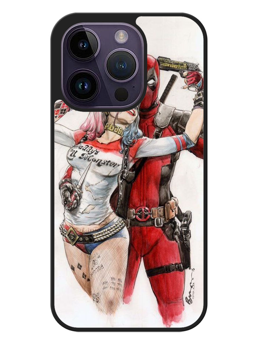 Harley Quinn Deadpool 1st iPhone 14 Pro Case