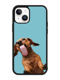 The funny thing is the dog on the glass iPhone 14 Case QC0333