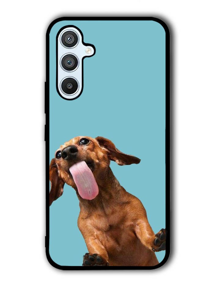 The funny thing is the dog on the glass Samsung Galaxy A54 5G Case OV0333