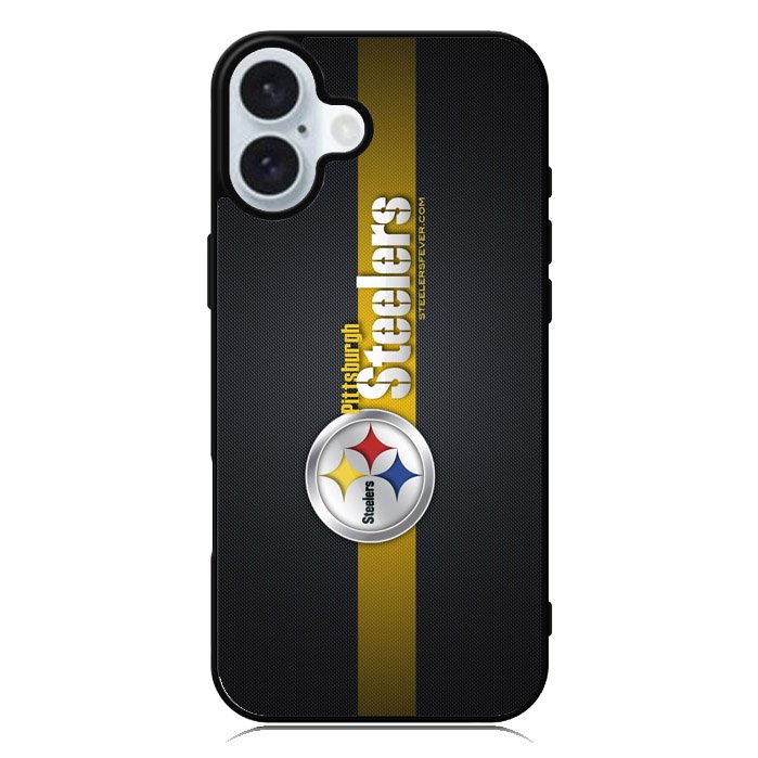 Pittsburgh Steelers Carbon Metal iPhone 16 Plus Case QC0341