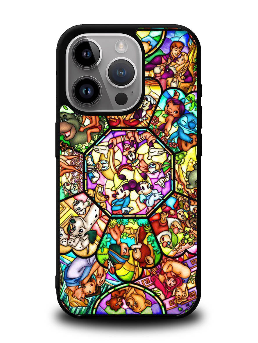 Disney characters stained glass iPhone 15 Pro Max Case OV0358