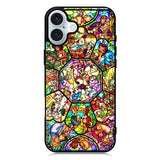 Disney characters stained glass iPhone 16 Case QC0358