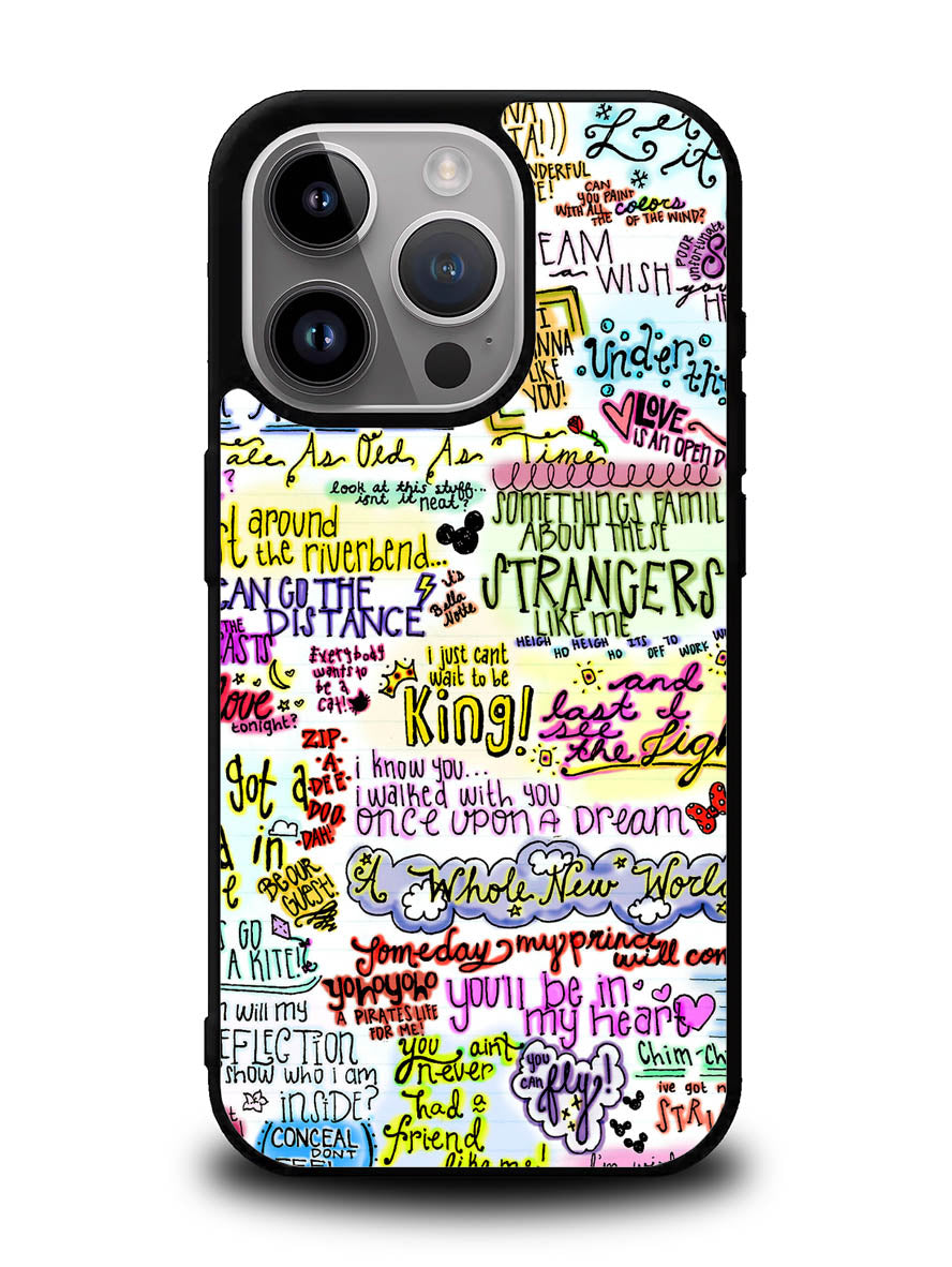 Disney Song Lyrics iPhone 14 Pro Case QC0362