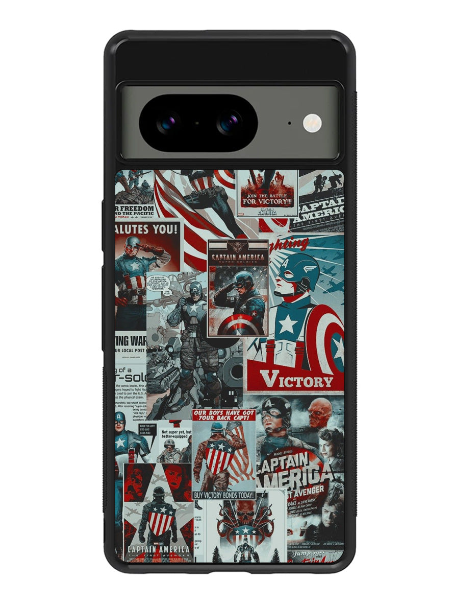 Captain America Collage Google Pixel 8A Case QC5470