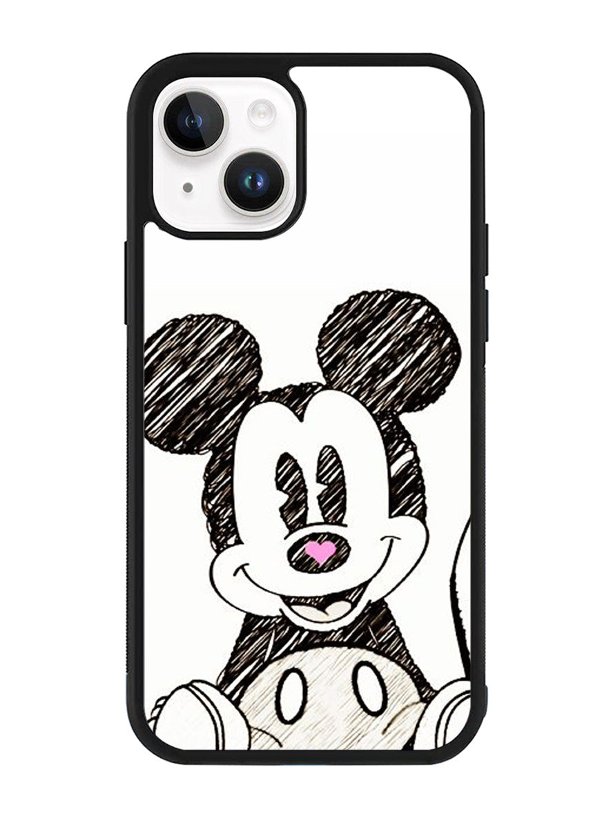 Mickey Mouse Hand Drawing iPhone 14 Case QC0066