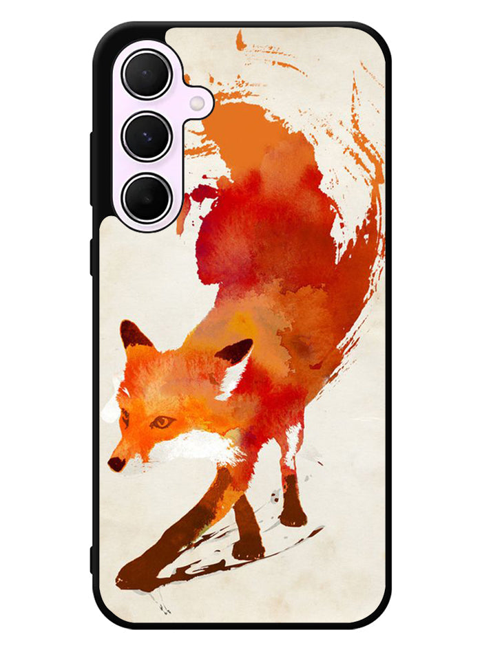 Watercolor art orange red fox animal Samsung Galaxy A55 5G Case