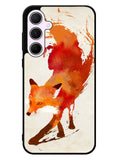 Watercolor art orange red fox animal Samsung Galaxy A35 5G Case