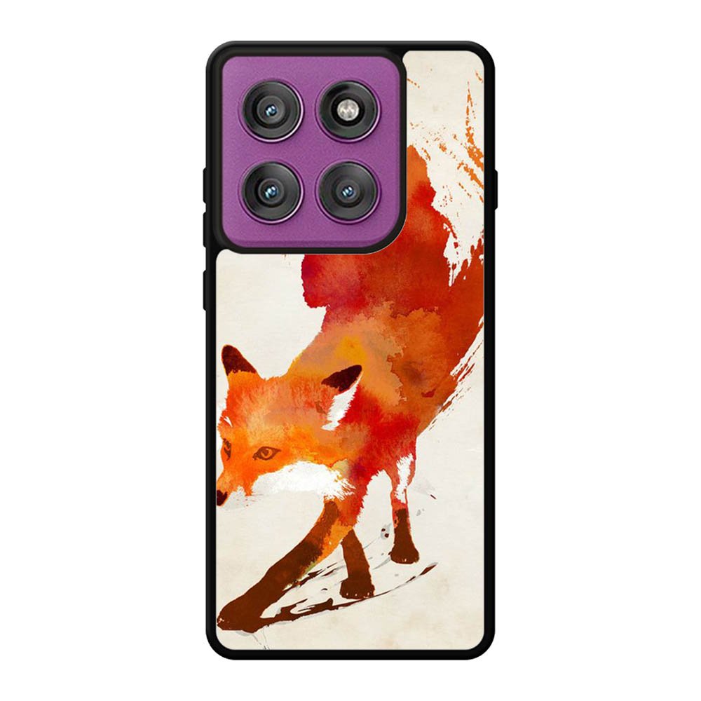Watercolor art orange red fox animal Motorola Moto Edge 60 Pro Case