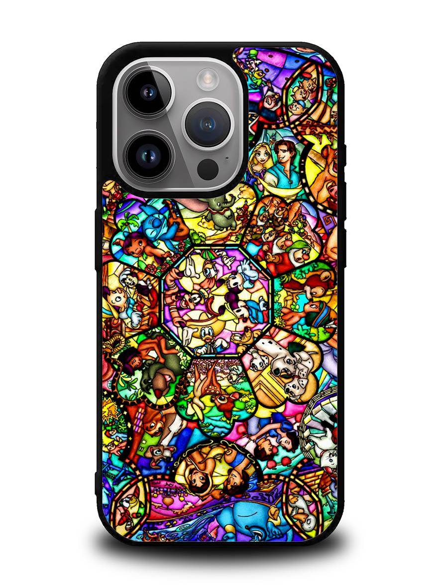 All Disney Heroes Stained Glass iPhone 15 Pro Case