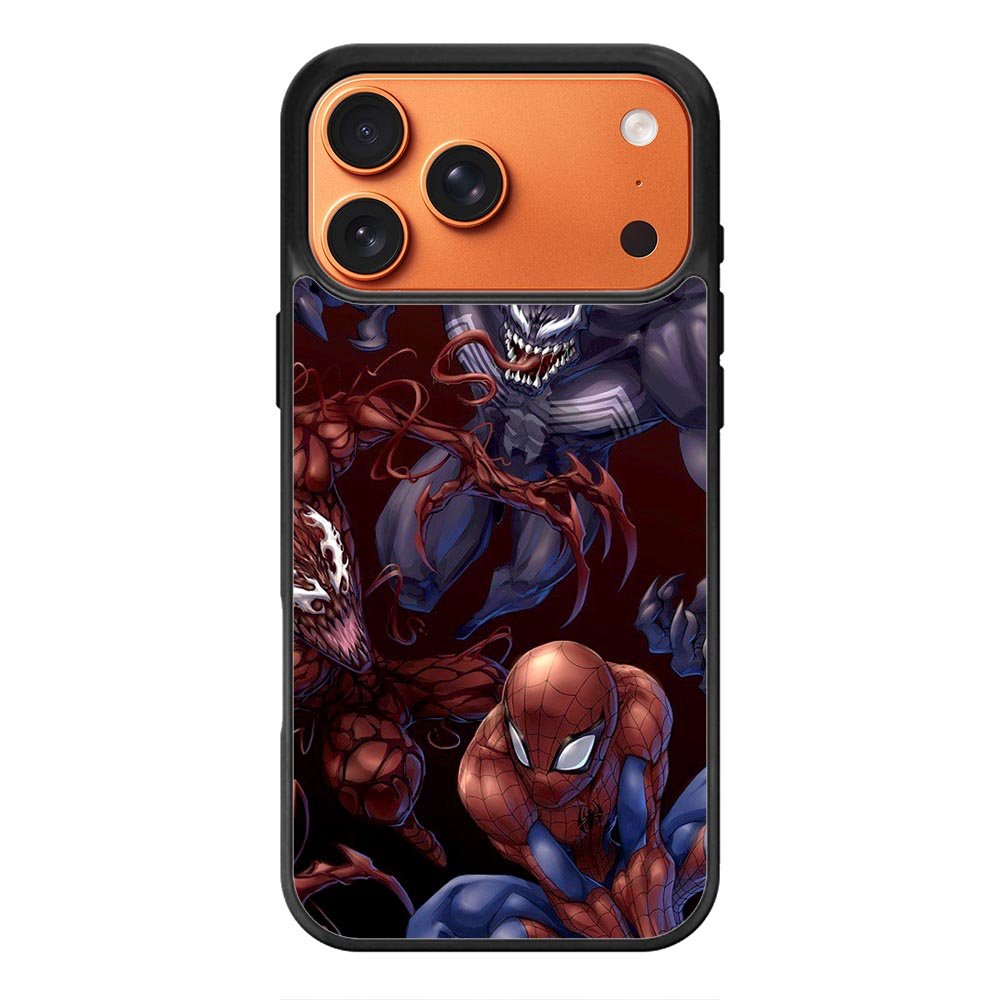 Spiderman Venom Carnage Back iPhone 17 Pro Max Case QC0573