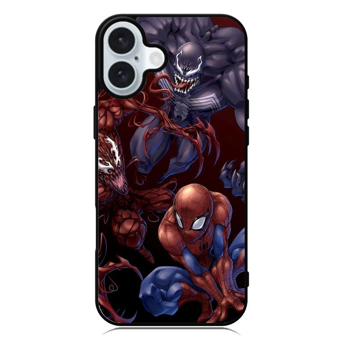 Spiderman Venom Carnage Back iPhone 16 Plus Case QC0573