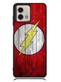 Flash SUperhero Logo on Wood Motorola Moto G Stylus 5G 2023 Case OV4872
