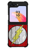 Flash SUperhero Logo on Wood Samsung Galaxy Z Flip 5 5G 2023 Case OV4872