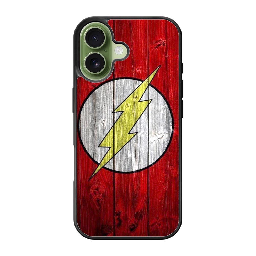Flash SUperhero Logo on Wood iPhone 17 Case OV4872