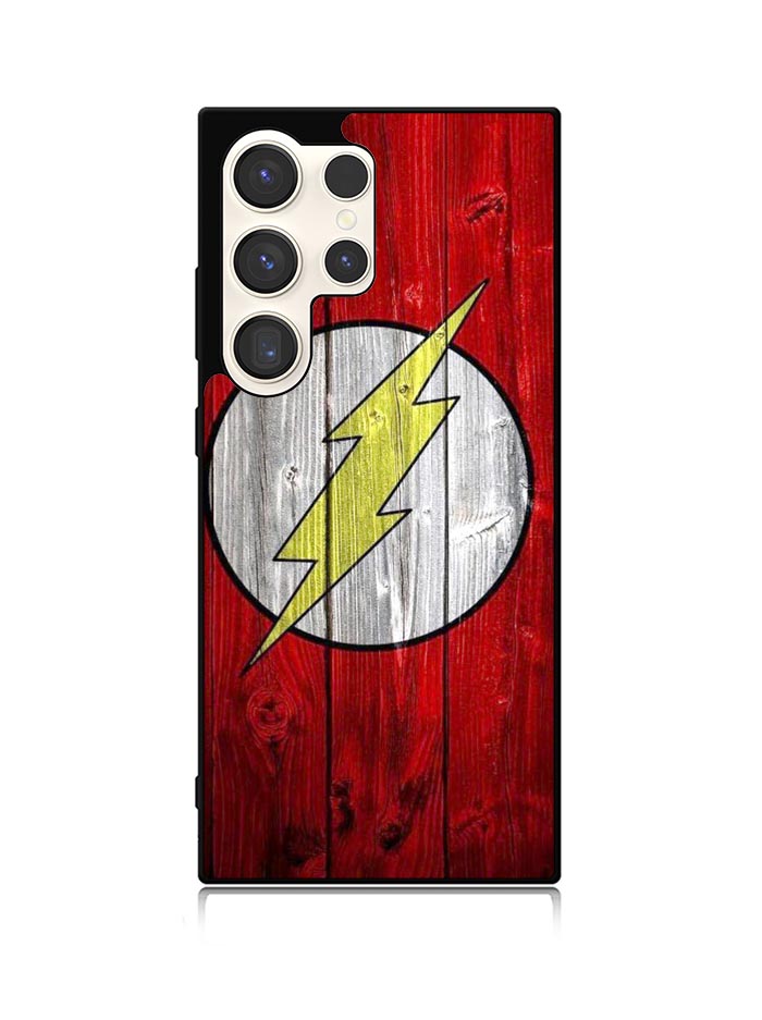 Flash SUperhero Logo on Wood Samsung Galaxy S24 Ultra 5G Case OV4872