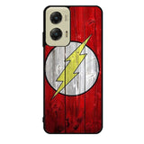 Flash SUperhero Logo on Wood Motorola Moto G Stylus 5G 2024 Case OV4872