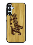 detroit tigers logo wood Samsung Galaxy A35 5G Case OV4689