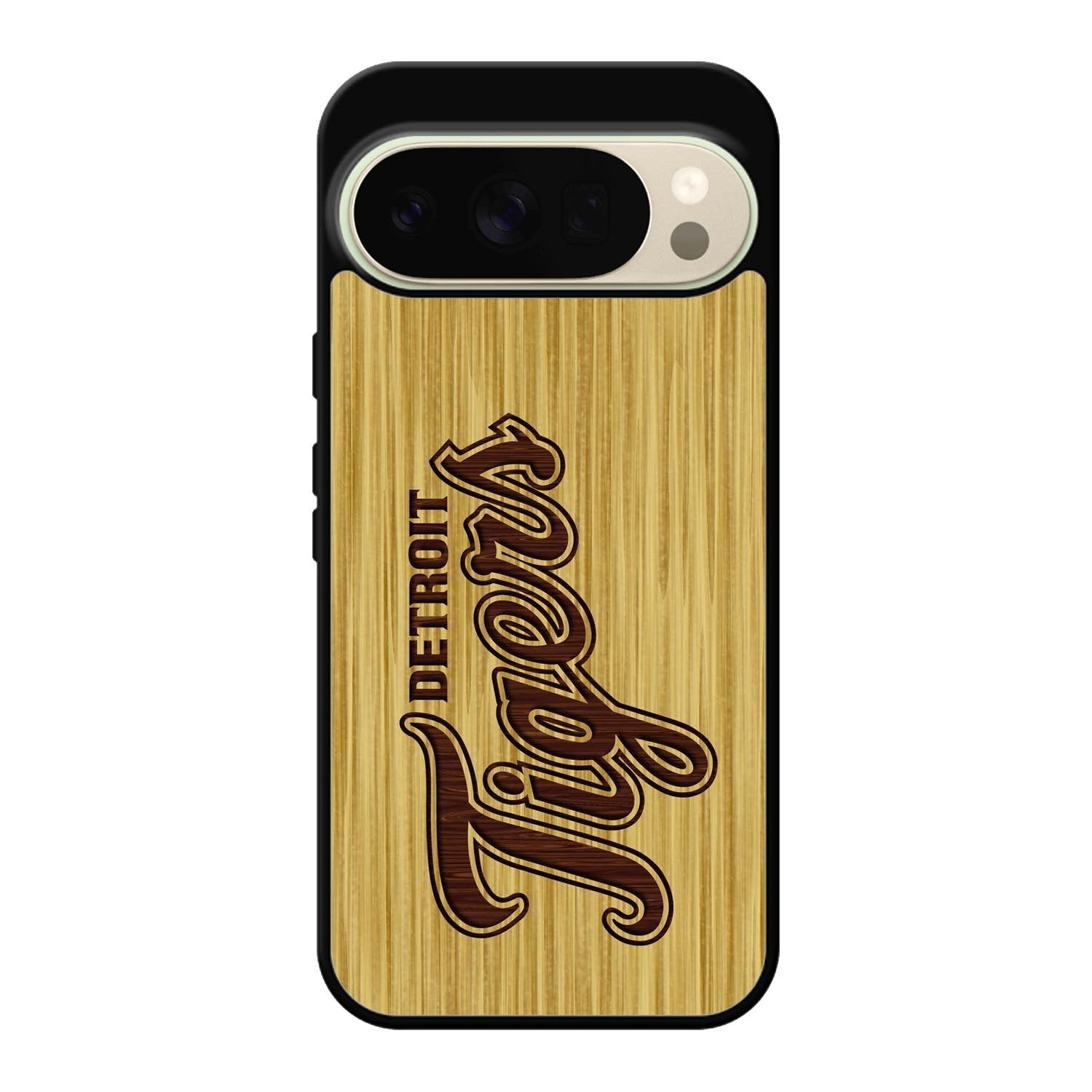 detroit tigers logo wood Google Pixel 10 Pro XL Case QC4689