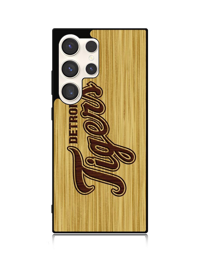 detroit tigers logo wood Samsung Galaxy S25 Ultra 5G Case QC4689