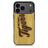 detroit tigers logo wood iPhone 17 Pro Case OV4689
