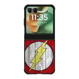 Flash SUperhero Logo on Wood Motorola Moto RAZR 2025 Case OV0690