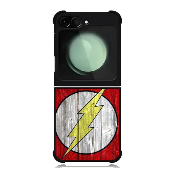 Flash SUperhero Logo on Wood Samsung Galaxy Z Flip 6 5G 2024 Case OV0690