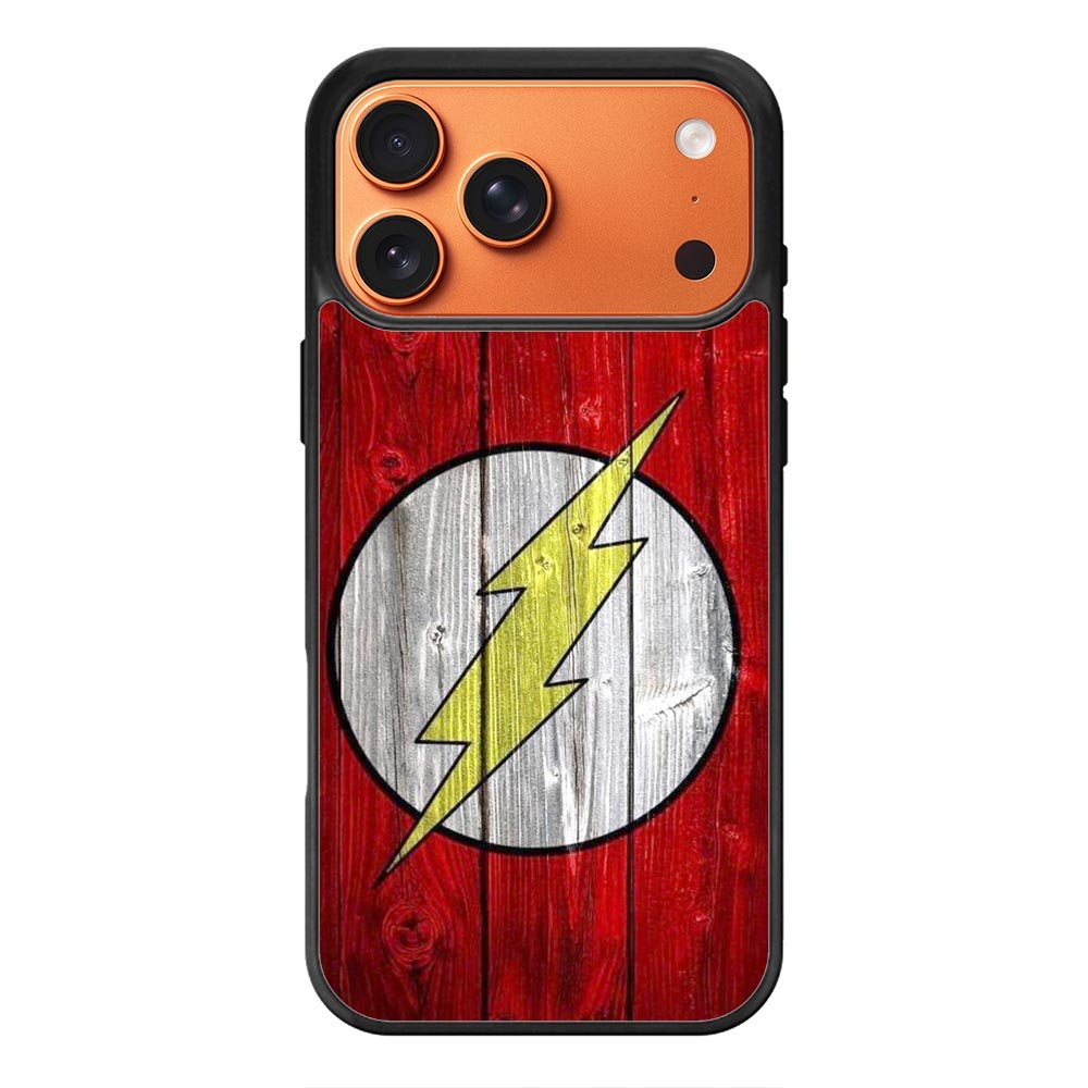 Flash SUperhero Logo on Wood iPhone 17 Pro Max Case OV0690
