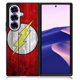 Flash SUperhero Logo on Wood Samsung Galaxy Z Fold 7 Case OV0690
