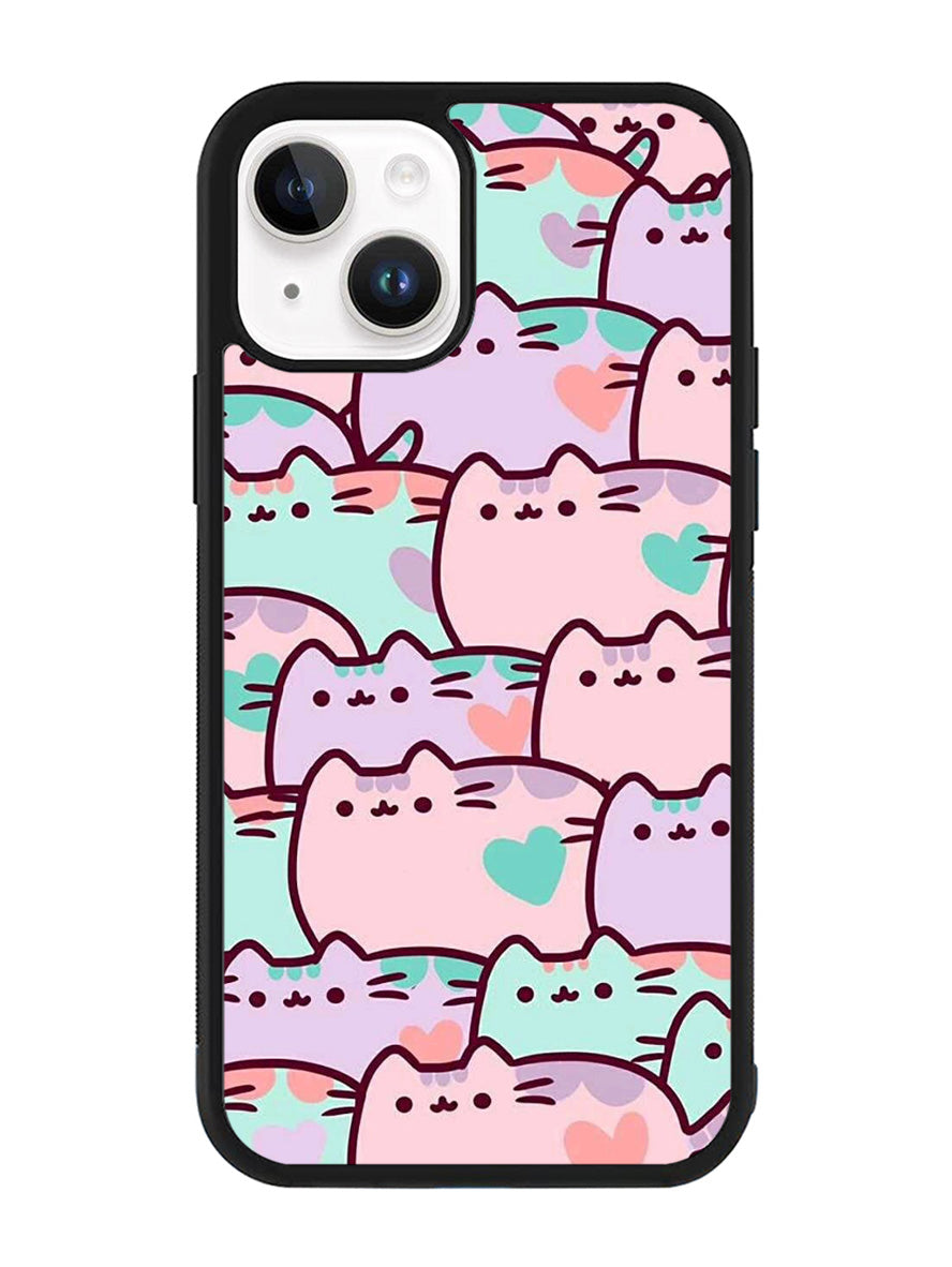 pusheen pattern iPhone 15 Plus Case OV0482