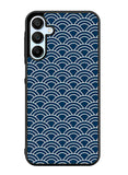 Japanese Gold Cloud Wave Indigo Pattern Samsung Galaxy A35 5G Case OV5321