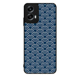 Japanese Gold Cloud Wave Indigo Pattern Motorola Moto G Play 2024 Case OV5321