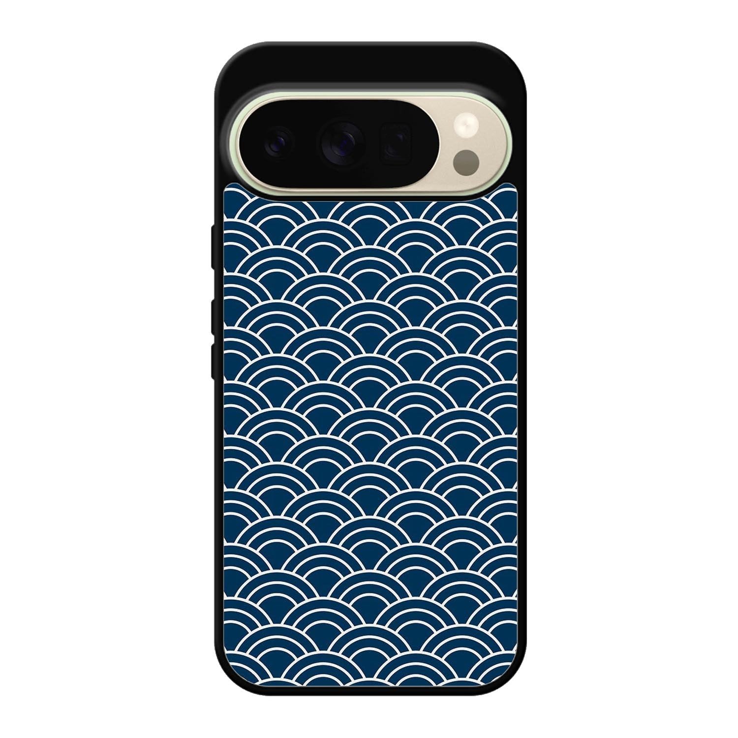 Japanese Gold Cloud Wave Indigo Pattern Google Pixel 10 Pro Case OV5321